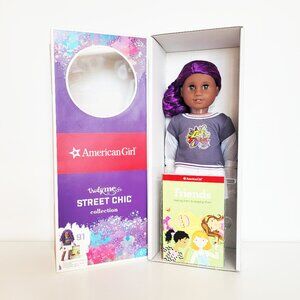 American Girl Truly Me Street Chic Girl #91 18" Doll Dark Skin Purple Hair BNIB